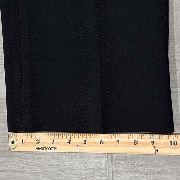 MM Lafleur The Tinsley High Rise Wide Leg Wool Blend Trouser Pants Tuxedo Black - Picture 14 of 16